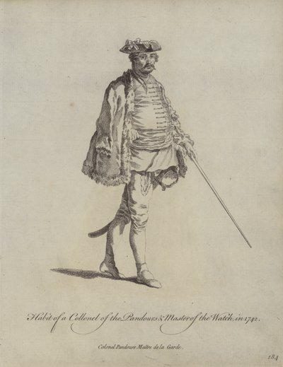 Habit of a Colonel of the Pandours and Master of the Watch in 1742 by English School